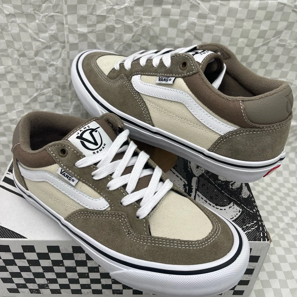 Vans Men’s Rowan
Walnut Sneakers 
VN0A5JIC1NU Tan and White Sneakers - Picture 9 of 16